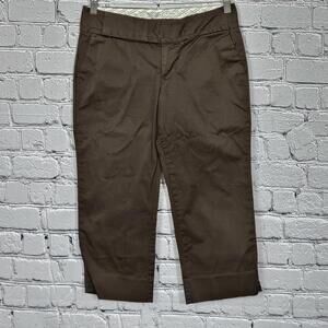 2/$20 Old Navy Brown Capri Pants Size 1 | Casual Stretch Cropped Trousers